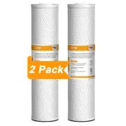 2 Pack 20x4.5" 5 Micron CTO Carbon Block Water Filter Whole House RO Replacement