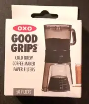 OXO Good Grips Cold Brew Coffee Maker Replacement Paper Filters Brown 50 CT