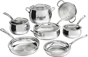 [Cuisinart] 12-Piece PureClad™ Triple-Ply Stainless Steel Cookware Set, PCT-12