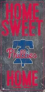 MLB Philadelphia Phillies Unisex Philadelphia Phillies Home Sweet Home Sign, Team Color, 6 x 12