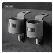 Car Hook Storage Box Seat Back Milk Bottle Beverage Cup Holder Suede Rear Storage Car Storage Box Hook Gray 2pcs