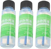 Sculpting Clay Varnish 3x25ml Air Dry Clay Gloss Varnish Brush Model Figure Shiny Oil Boys and Girls Pottery Kit Non-Toxic