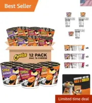 Quick-Cook Mac & Cheese Cups - 12 Flavorful Options in Bold & Cheesy Varieties