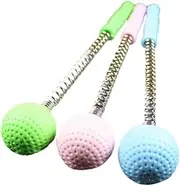 Baluue Golf Ball Silicone Spring Massager Self-use Body Knock Hammer Stick Back Shoulder Massager Trigger Point Therapy Tool Random Color