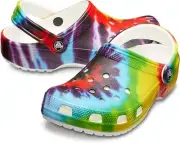 Crocs Classic Solar Rainbow Clogs Tie Dye MULTI US Men's 4 Women's 6 / EUR 36-37