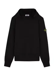 Stone Island Kids Logo Hooded Cotton Sweatshirt (14 Years) - Black - 14YR (14 Years) 14YR (14 years)