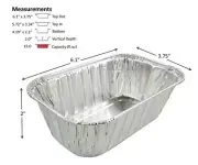 D&W Fine Pack A79 1 lb. Aluminum Foil Mini-Loaf Bread Pan Baking Tin 50 Pack
