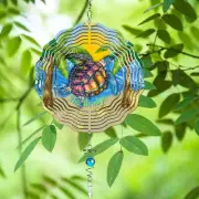 Sea Turtle Swirly Metal Wind Spinner Personalized, Yard Decoration, Ocean Life