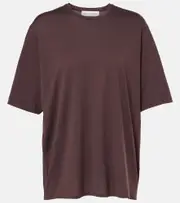 [The Frankie Shop] The Frankie Shop Harper cotton jersey T-shirt AU 14 brown