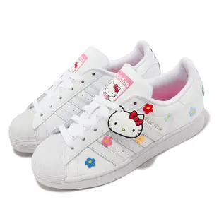 adidas 休閒鞋 Superstar J Hello Kitty 白 彩色 愛迪達 女鞋 大童 ACS ID7279