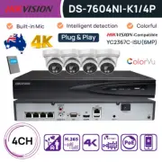 Hikvision 4CH 4K NVR CCTV Security System 6MP IP Camera ColorVu Audio POE Lot AU