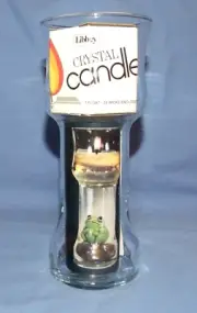 Vintage 1970's Libbey Crystal Floating Candle and Holder + 25 Wicks - NEW