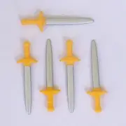Playmobil Weapons 5 x Silver Swords Yellow Handle Knights/Roman/Pirates New