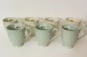 NEW Lenox French Perle Cups Mugs Embossed Beads ~ White and/or Ice Blue