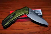 KERSHAW 1776OLSW LINK OLIVE STONEWASHED ANODIZED ALUMINUM HANDLE MADE IN USA