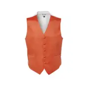 Halloween Orange full back Tuxedo Vest Bow REAL POCKETS Quality TUXXMAN