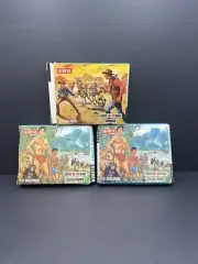 Vintage Airfix Ho-oo 1/72 Scale Tarzan Figures Boxed and on sprues X2 W/ Cowboys