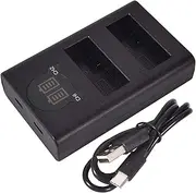 DSTE Dual USB Charger with LCD Display Compatible for LP-E8 and Canon EOS 550D 600D 650D 700D Kiss X4 Kiss X5 Kiss X6i X7i Rebel T2i T3i T4i T5i Digital Camera