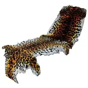 Leopard Printed Animals Area Rug Real Australia Sheepskin Leather Lambskin Ca...