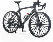 Alloy Mini Road Bicycle Toy Model Racing Bike 1:8 Scale Cake Topper Desktop Decoration Crafts for Cycling Lovers Bike Racers Athletes Children Boys and Girls (Black)