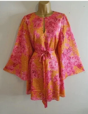 Ted Baker DOLCI Metropolis Floral Dress, Yellow Ted Size 2 UK Size (10)