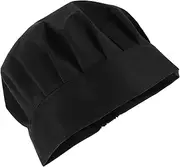 [OATIPHO] 2pcs Unisex Chef Hats Breathable Cooking Caps for Kitchen Professional Skull Caps for Men and Women Black Culinary Headgear for Restaurants Cafes and Bakeries