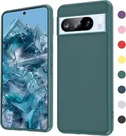 [LeYi] for Pixel 8 Pro Case: Google Pixel 8 Pro Phone Case with Ultra Slim Liquid Silicone Protective, Soft Anti-Scratch Microfiber Lining, Green