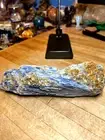 Rare Blue & Black Kyanite Crystal Gemstone With Silvery Mica & Garnet Geode 781