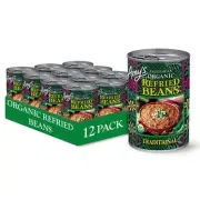 Organic Refried Beans, Traditional Refried Beans Canned, Vegan, Gluten Free a...
