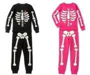 NWT Gymboree SKELETON Halloween Costume 2015 Pajamas/Gymmies Glow-In-The-Dark