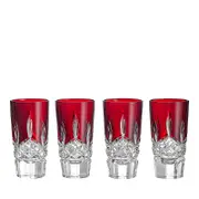 Waterford Lismore Red Shot Glass, Set of 4