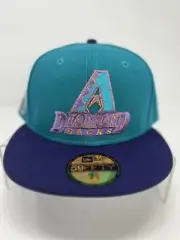 Arizona Diamondbacks - New Era Hat Club Fitted Hat - Size 7 5/8 - Green Purple