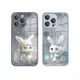 兔子適用iphone15手機殼高級感蘋果14promax情侶12pro簡約14plus卡通11可愛xsmax玻璃xr創意