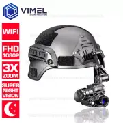 Night Vision Monocular Camera Head Mount Helmet Infrared IR Gaming Camcorder