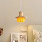 Resin Chandelier Retro Minimalist Rubber Wood Art Hanging Light Bedroom Restaurant Decoration Suspended Chandelier Indoor Adjustable Lighting Fixtures