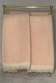 Miniature Dollhouse Towel Drying Rack Stand w/ Towels Brass 1:12 Scale Bathroom