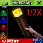 LED Minecraft Game Torch Wall Lamp Desk Night Light Bedroom USB Rechargeable AU