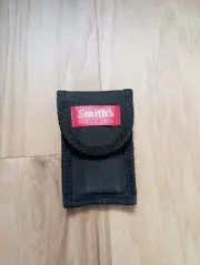 Smith's Sharpening 3" Stone w/ Black Case w/ Belt Loop Fishing Hooks Knives