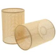 2pcs Rattan Lampshade Decorative E27/E14 Table Lamp Shades Floor Light Covers