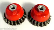 3" x 5/8" Knot Wire Cup Brush's - 2 pc set - New