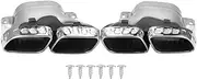 XTevu Exhaust Tips, Quad Tailpipes, Compatible with -AMG C63 W206 06 2022 and Later, Chrome 304 Steel Muffler Ends Replacement