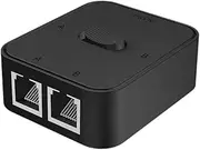 AsrMyjcx 1000Mbps Ethernet Network Adapter Passive Ethernet Selector Multifunction Internal External Network Switcher for Home Desktop, Black