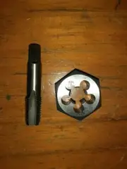 Pipe BSP NPT BSPT 1/8" 1/4" 3/8"" 1/2" RH HSS Hand Tap and die nut set