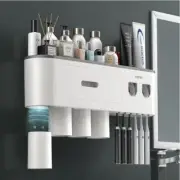 AUTOMATIC Toothbrush Holde Cup Storage Toothpaste Dispenser Bathroom Accessories
