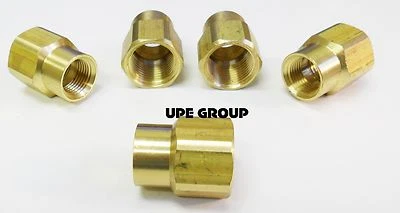 BRASS REDUCING COUPLING 1/2 X 3/8 FEMALE NPT PIPE FITTING ADAPTER AIR FUEL QTY 5