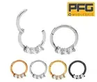 Pairs & Singles Steel 16G Gem Hinged Hoop Huggie Ear Nose Ring Sleeper Earrings