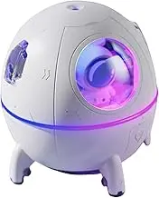 PartyKindom Astronaut Spaceship Humidifier with Night Light Portable Air Diffuser for Bedroom Powered Humidifier for Rooms Lightweight Design for Travel