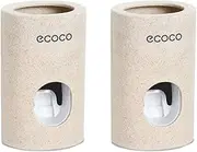 (2 Pack) - Automatic Toothpaste Dispenser Set with Wall Mounted Kids Hands Free Toothpaste Squeezer for Kids Shower Bathroom Sink. FDA and LFGB Listed. Pack of 2 (2 Pack)