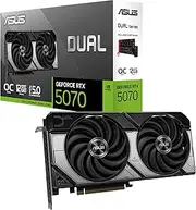 ASUS Dual NVIDIA GeForce RTX 5070 OC Edition, 12GB GDDR7, 192 Bit, PCIe 5.0, 2 Axial-Tech Fans, 1 HDMI 2.1, 3 DisplayPort 2.1, GPU Tweak III, White, DUAL-RTX5070-O12G
