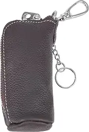 [GAROZATION] Pouch Wallet Bag Hook Zipper Car Key Bag Container Pu Leather Sturdy Practical Multi-Purpose